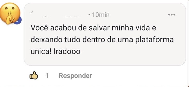 Comentário de aluno na comunidade